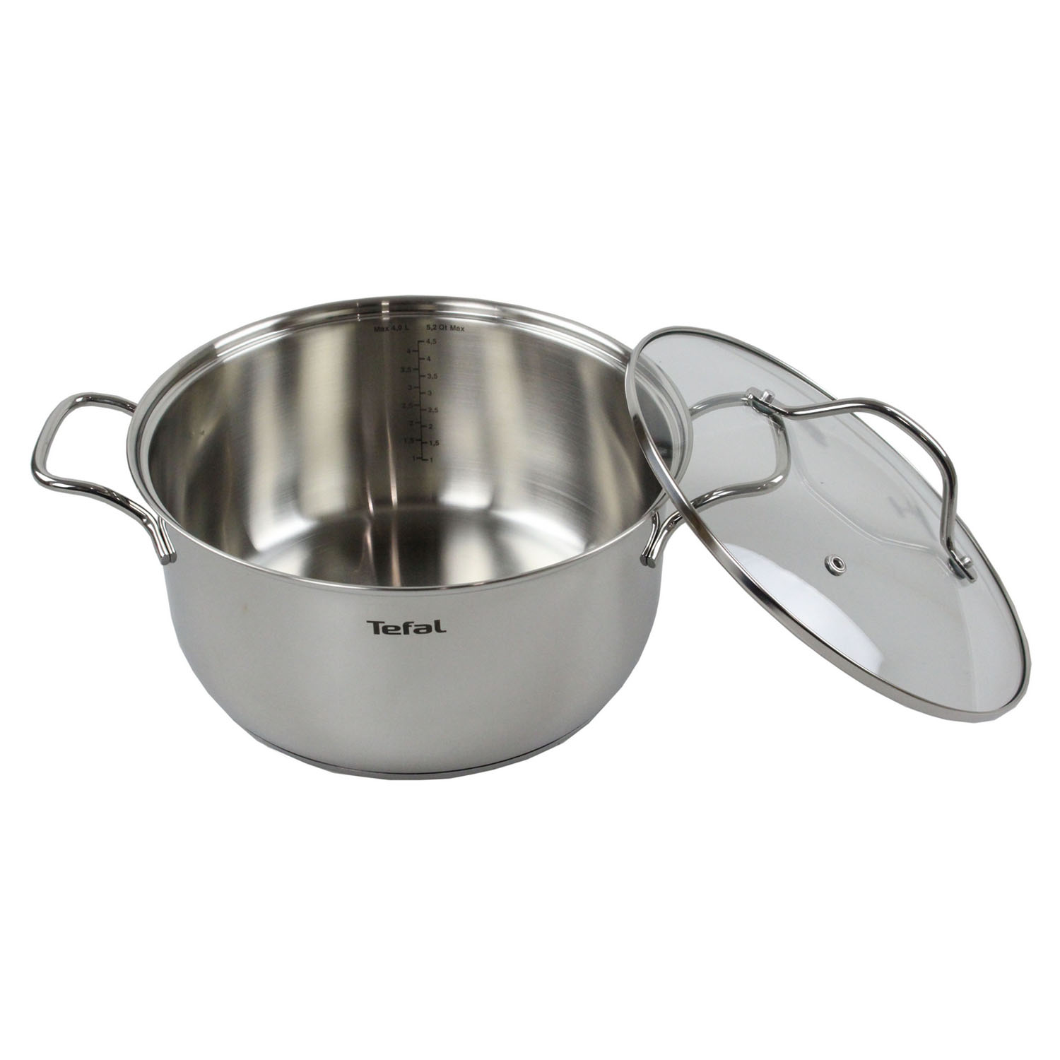 Tefal Intuition 5pc Non Stick Stainless Steel Milk Pan Saucepans Stock